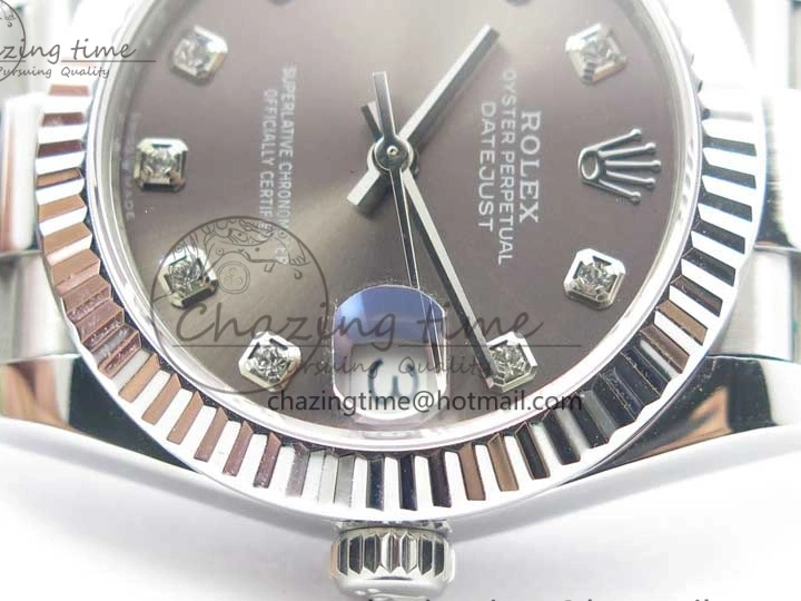 0416 Datejust 31mm 278275 SS BP Maker Best Edition Gray Crystals Markers Dial on SS President Bracelet SunProtective 3090